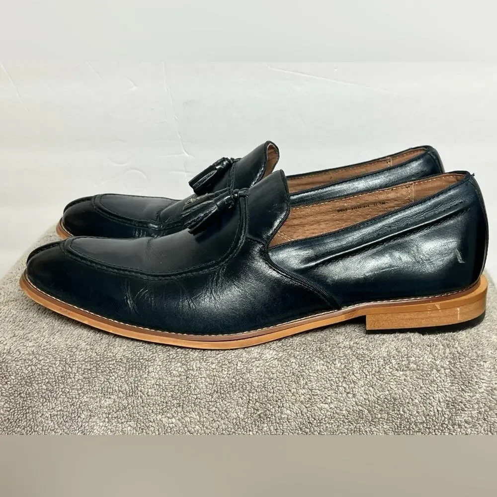 STACY ADAMS Men's Donovan Tassel Slip-on Loafer Oxford Size 11.5 M Color Black